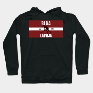 Hokejs LATVIJA latvia RĪGA - Ice Hockey Hoodie